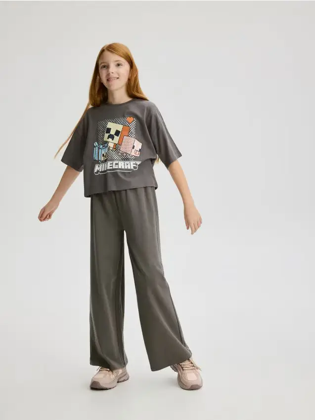 Pantaloni in cotone - grigio scuro