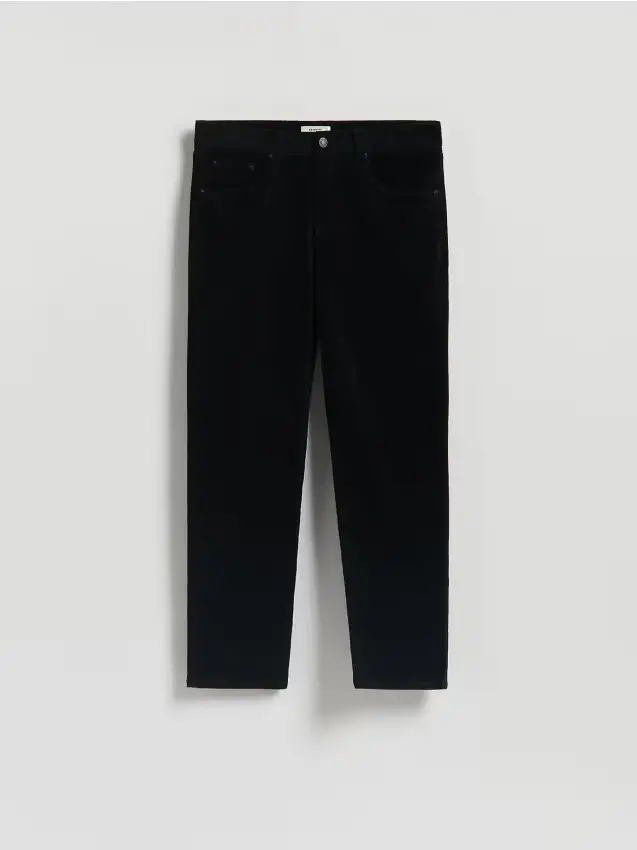 Pantaloni in cotone slim fit - nero