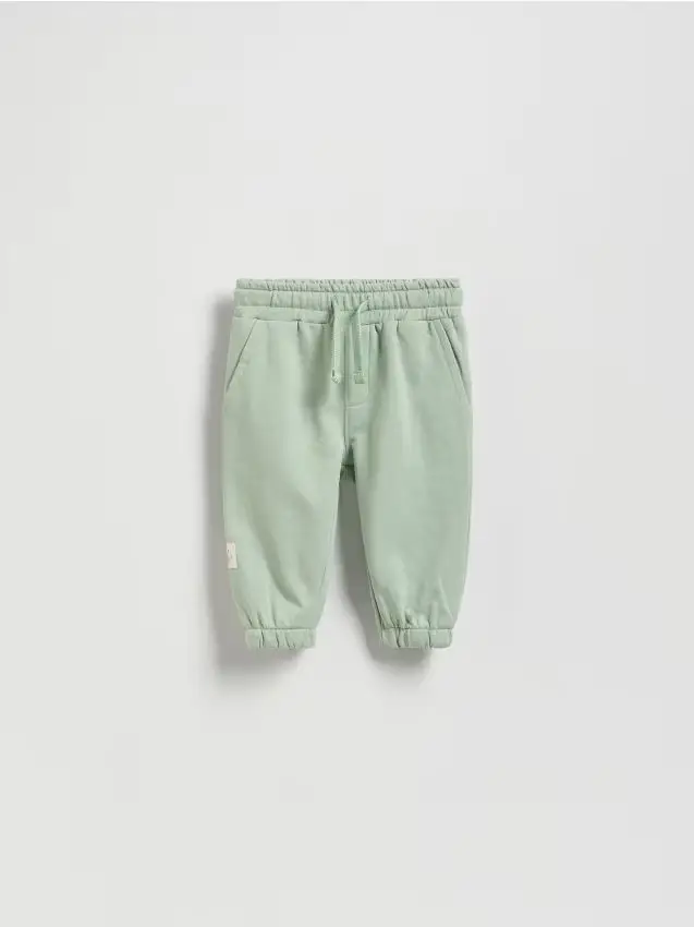 Pantaloni in cotone - verde chiaro