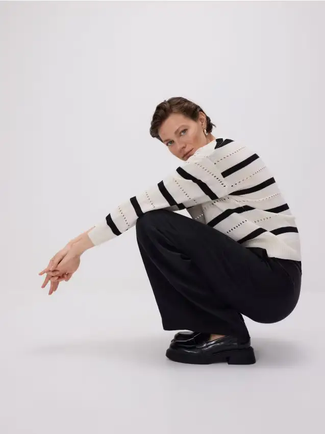 Pantaloni in cupro - nero