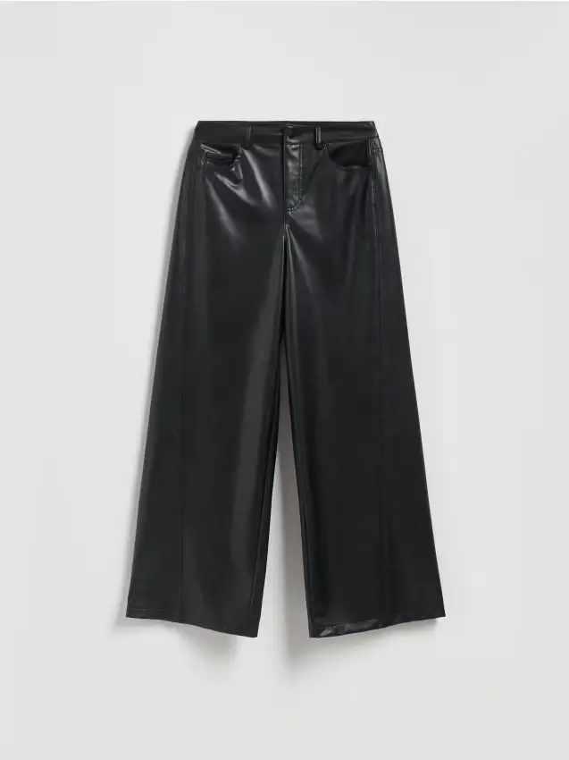 Pantaloni in ecopelle - nero
