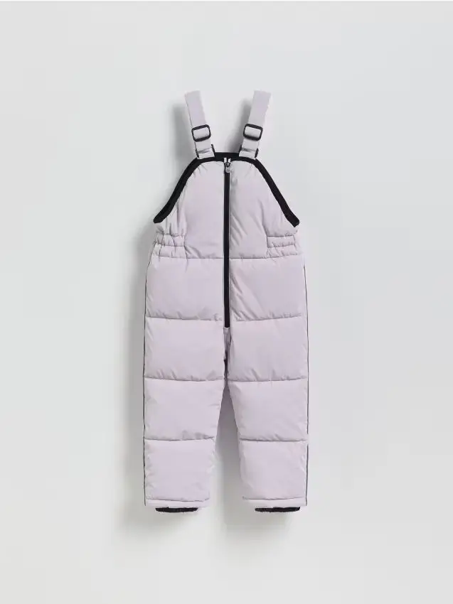 Pantaloni in gomma con bretelle - lavanda