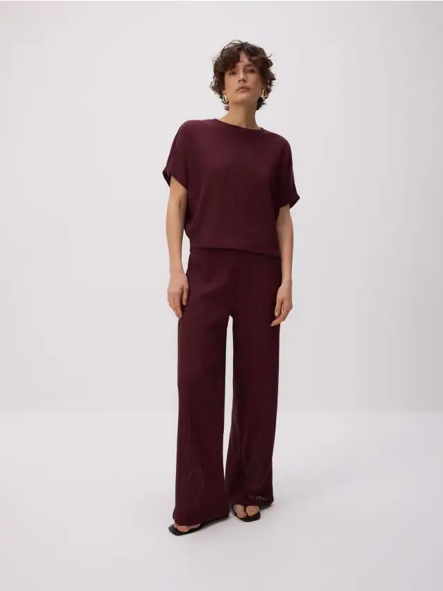 Pantaloni in jersey - maroon