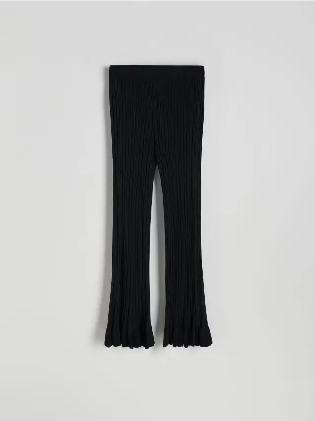 Pantaloni in jersey misto viscosa - nero