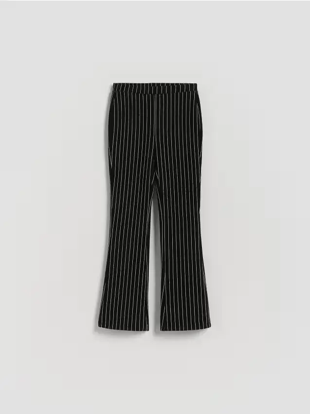 Pantaloni in jersey misto viscosa - nero