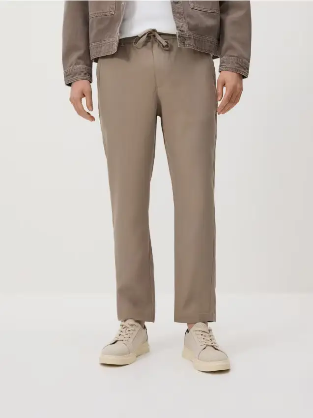 Pantaloni in lyocell - caffè