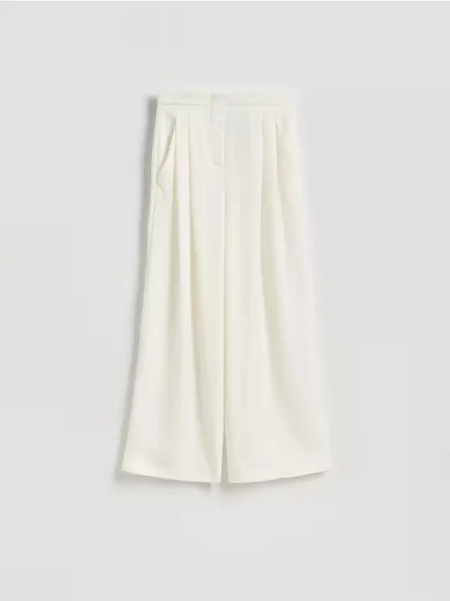 Pantaloni in lyocell - panna