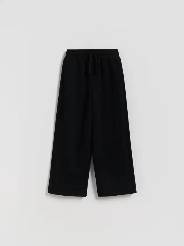 Pantaloni in maglia di misto cotone - nero