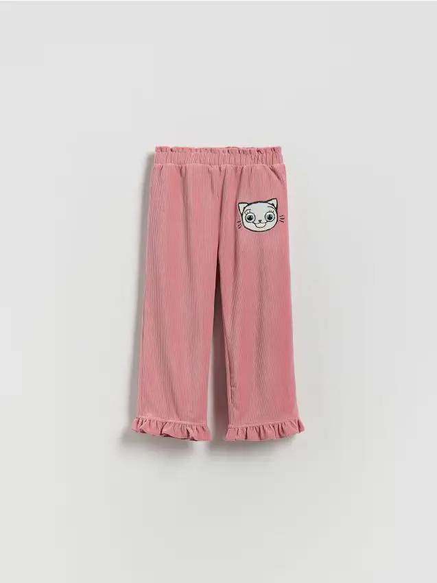 Pantaloni in velluto a coste Kitty Kotty - rosa cipria