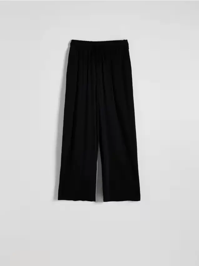 Pantaloni in viscosa - nero