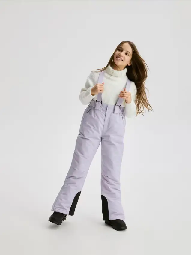 Pantaloni isolanti con bretelle - lavanda