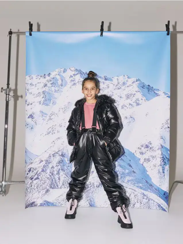 Pantaloni isolanti con bretelle - nero