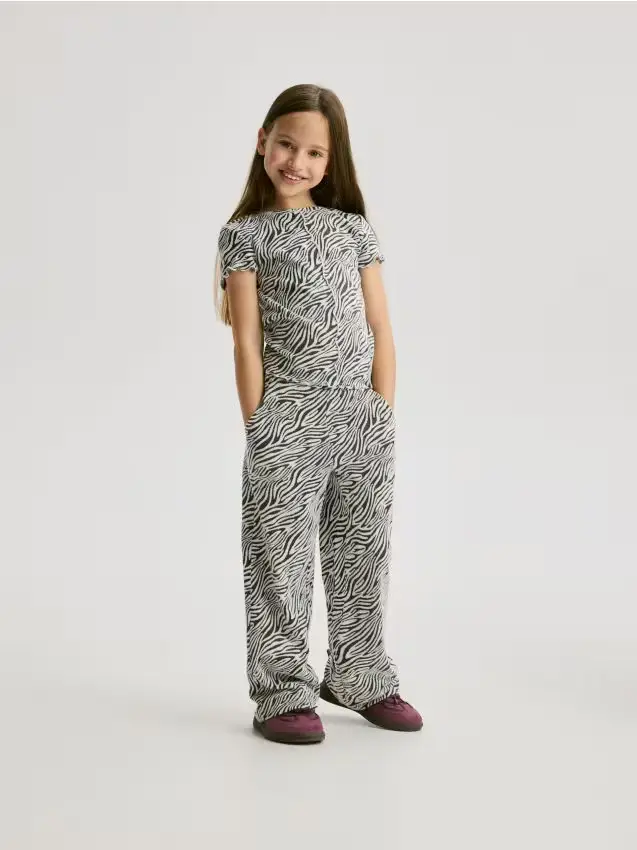 Pantaloni jacquard - multicolore