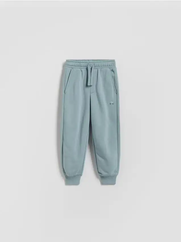 Pantaloni jogger in cotone - azzurro