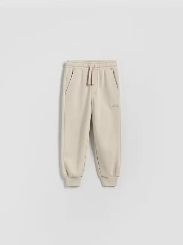 Pantaloni jogger in cotone - beige