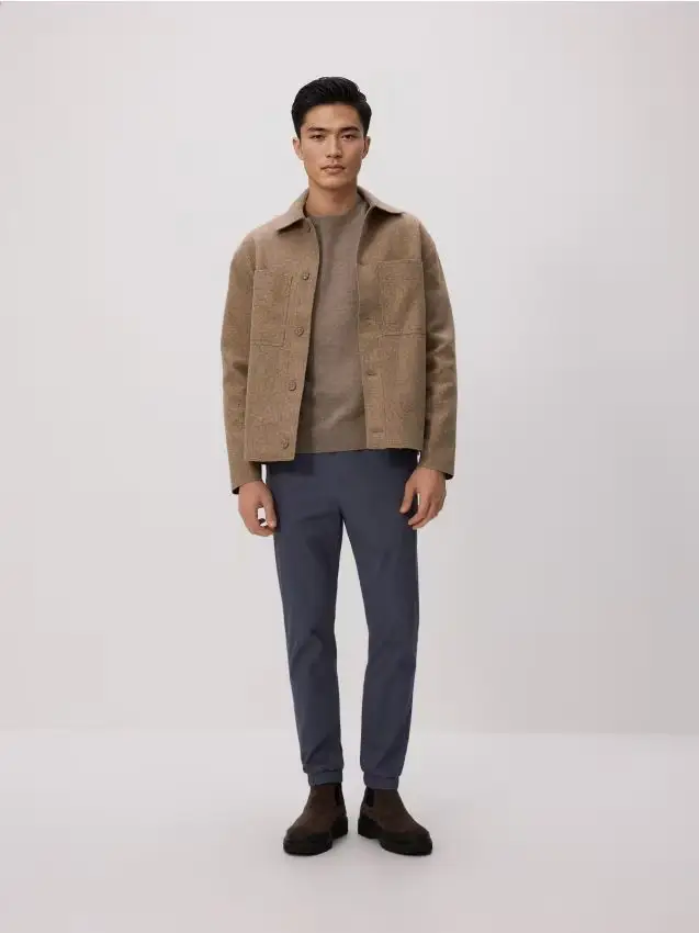 Pantaloni jogger in cotone - blu scuro