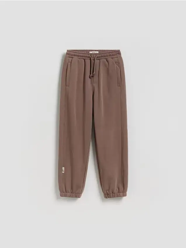 Pantaloni jogger in cotone - marrone