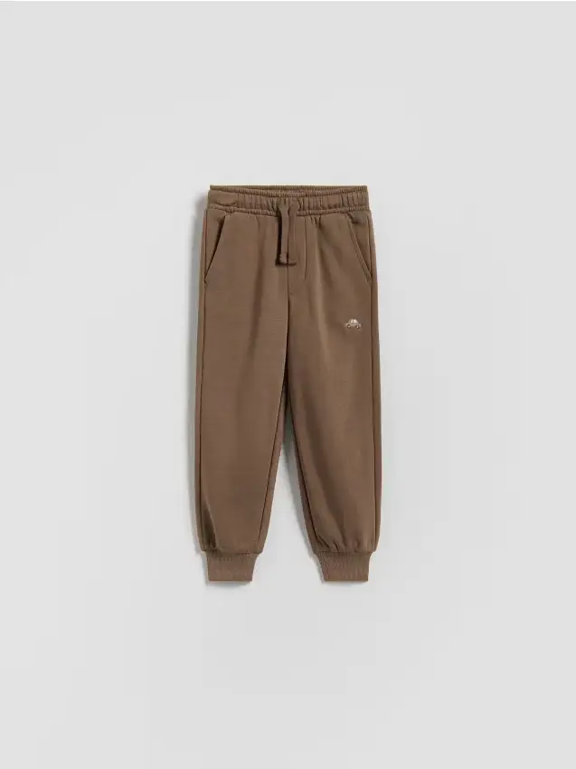 Pantaloni jogger in cotone - marrone