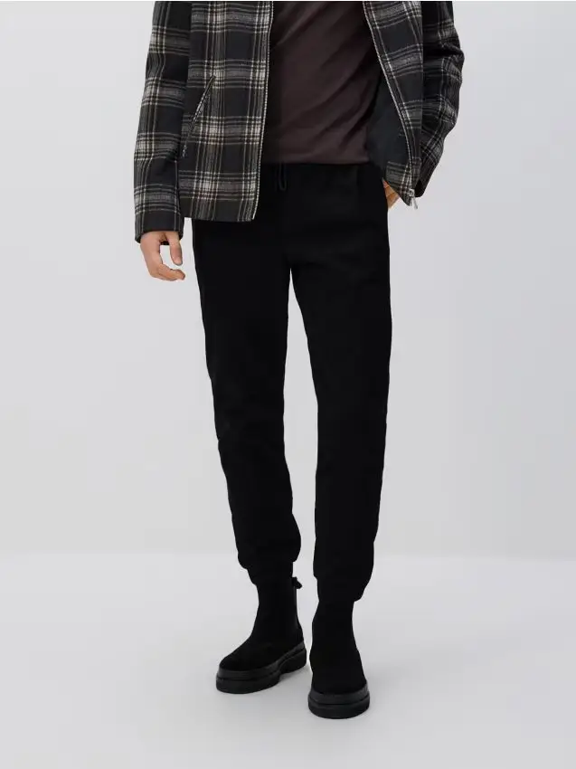 Pantaloni jogger in cotone - nero