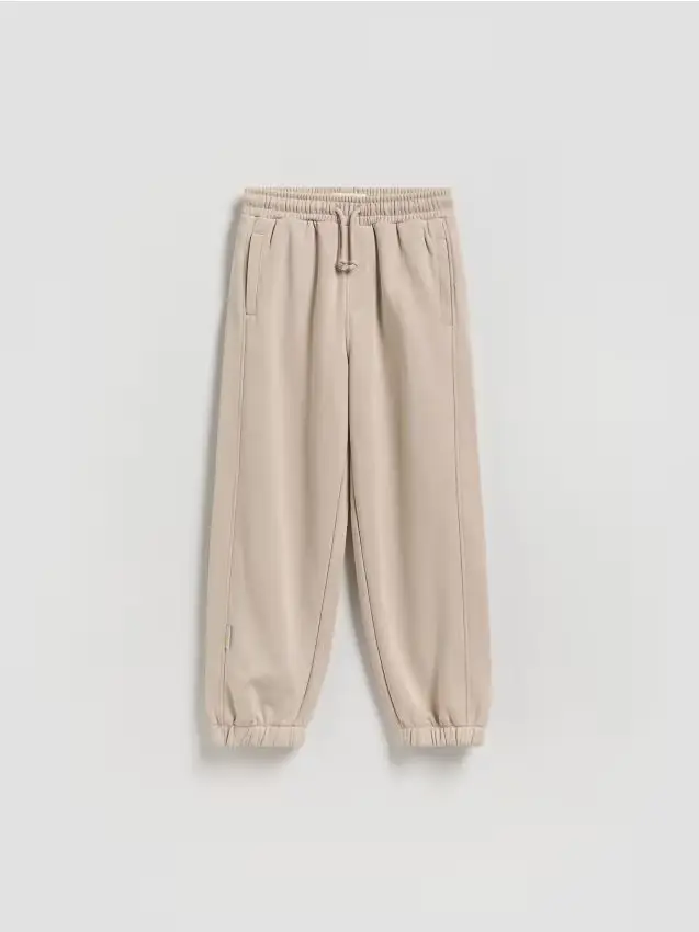 Pantaloni jogger in cotone - nude