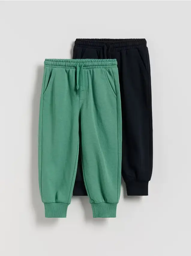 Pantaloni jogger in felpa confezione da 2 - verde fresco