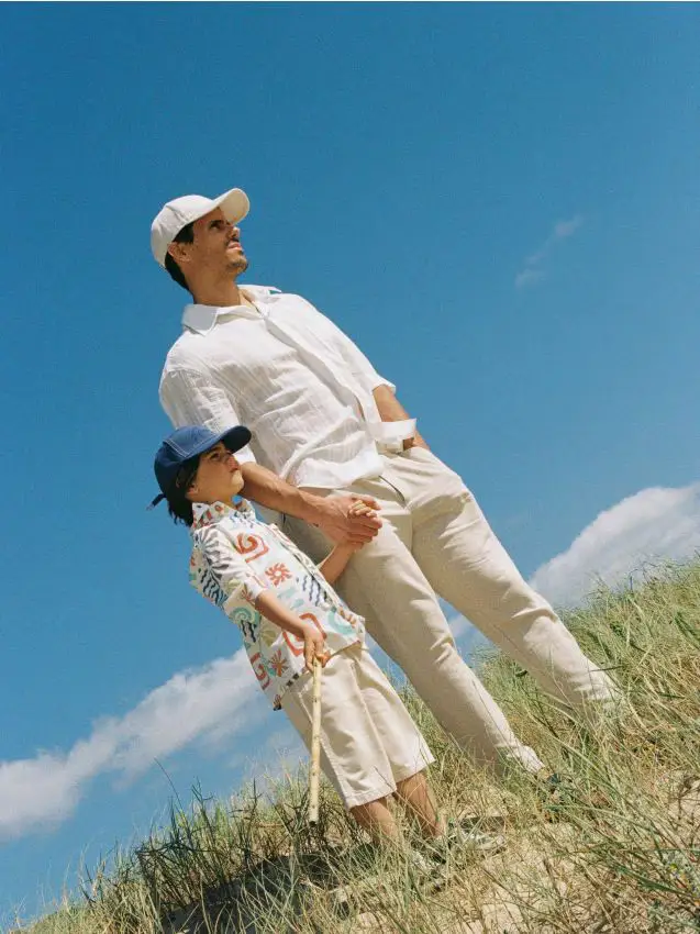 Pantaloni jogger in misto lino - beige