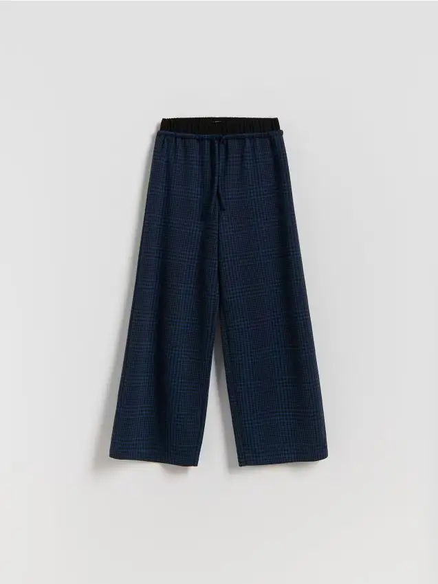 Pantaloni larghi a quadri - multicolore