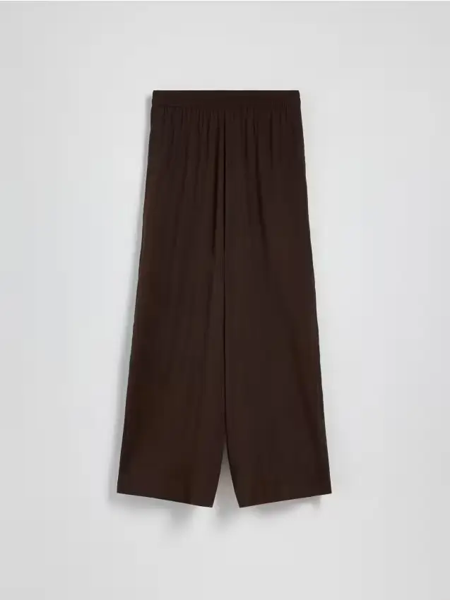 Pantaloni larghi in modal - marrone