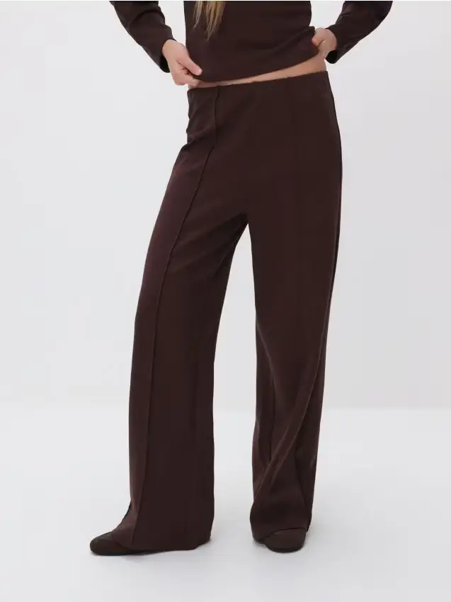Pantaloni larghi - marrone scuro