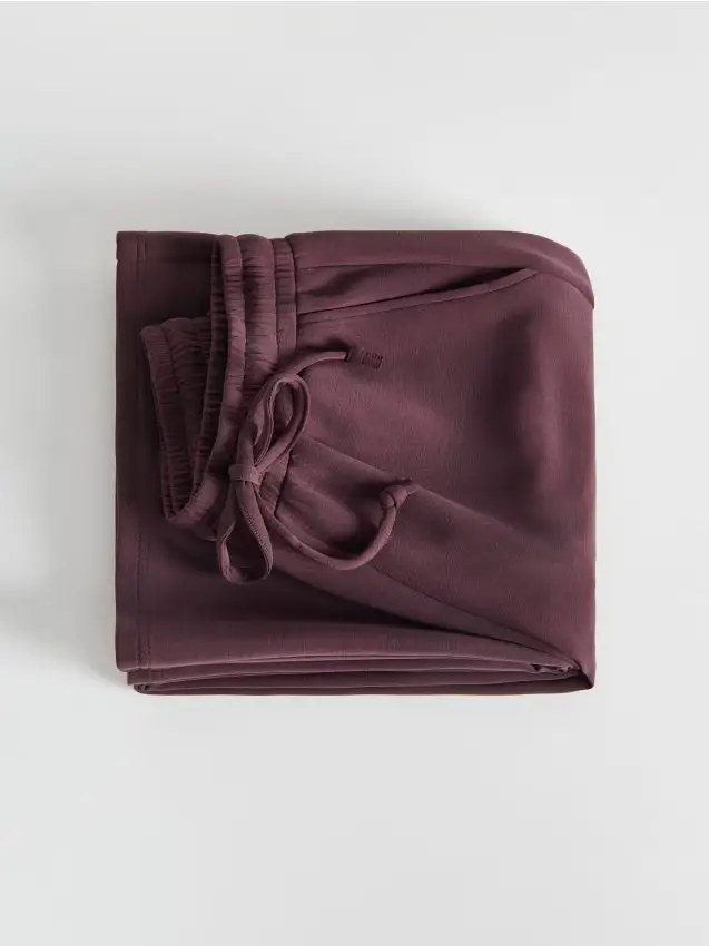 Pantaloni long leg - viola scuro