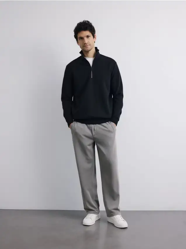 Pantaloni loose - grigio medio