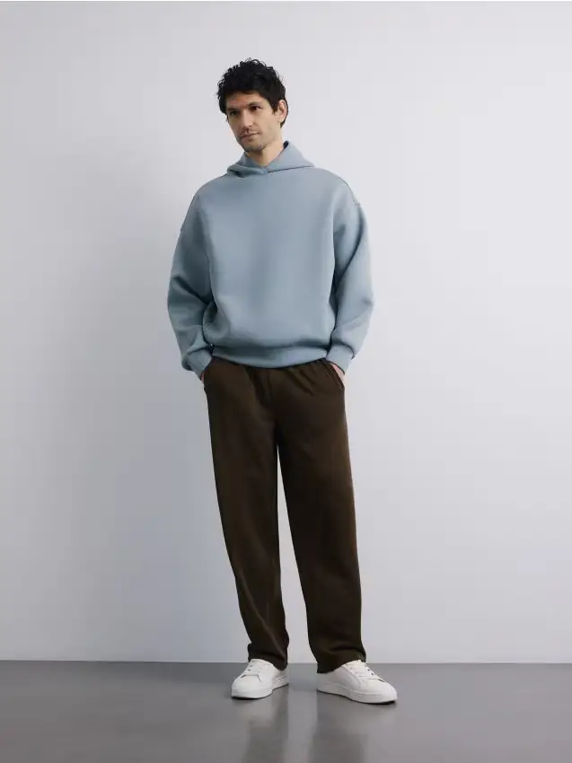 Pantaloni loose - marrone polveroso