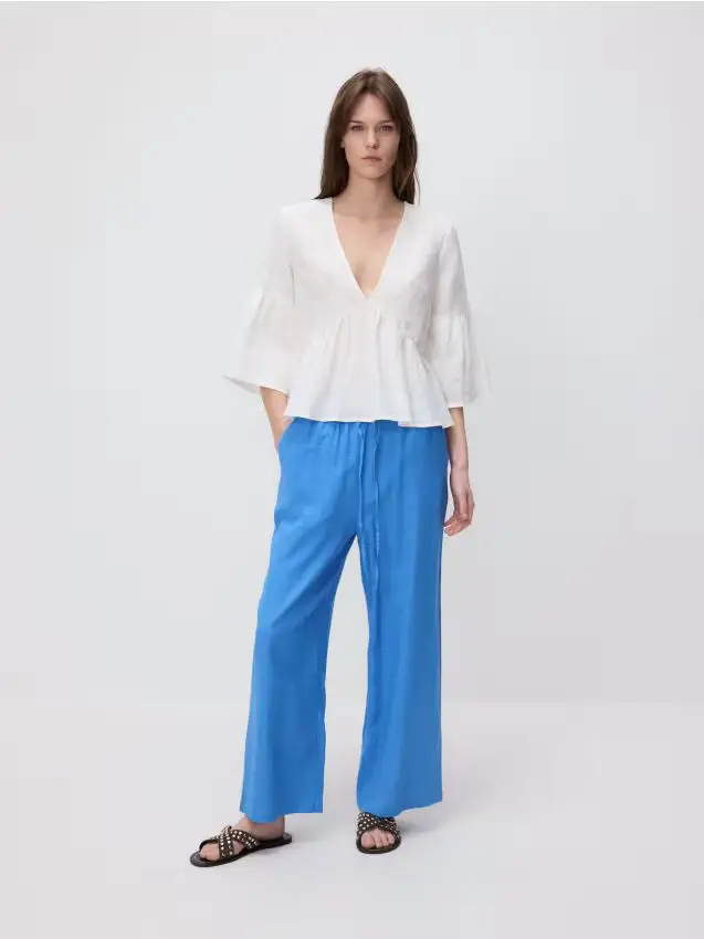 Pantaloni palazzo - blu