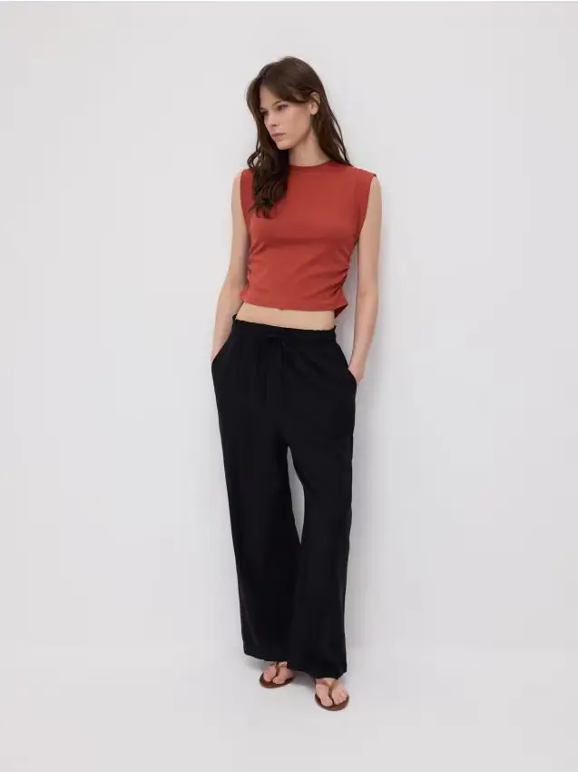 Pantaloni palazzo - nero