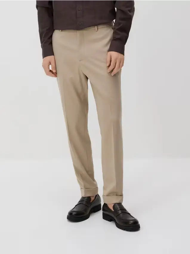 Pantaloni sartoriali carrot - beige