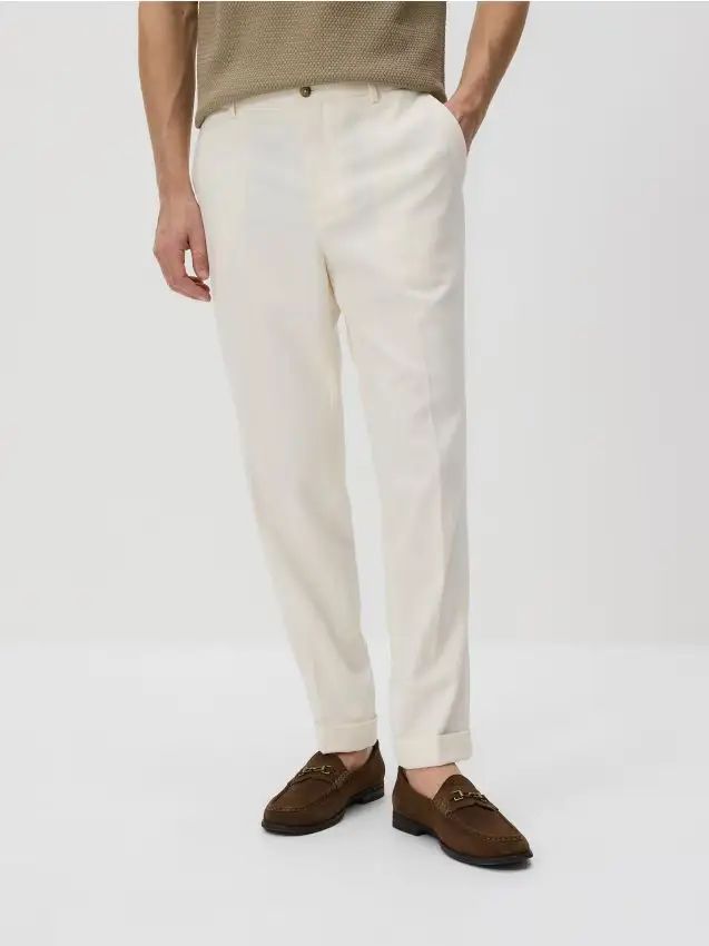 Pantaloni sartoriali carrot - bianco