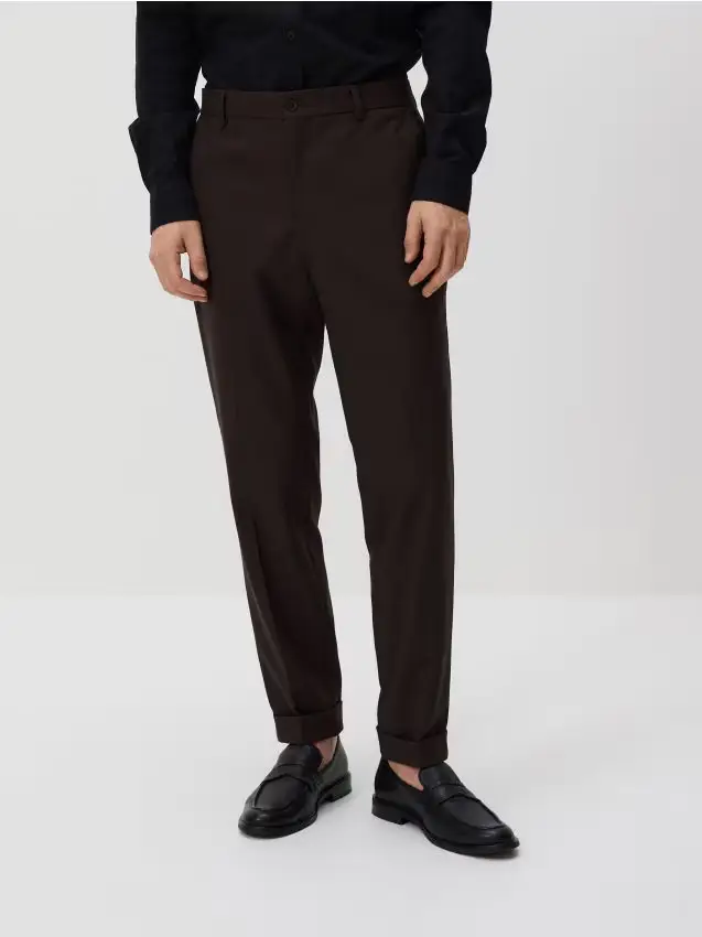 Pantaloni sartoriali carrot - marrone scuro