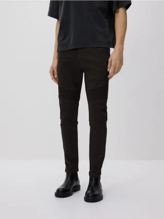 Pantaloni skinny in misto cotone - grigio scuro