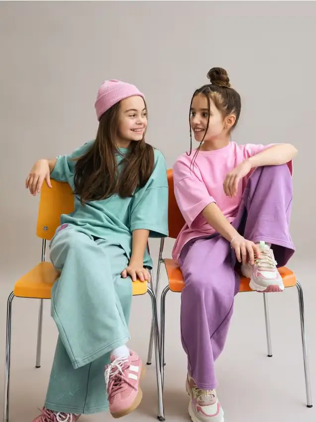 Pantaloni sportivi a gamba larga - verde menta