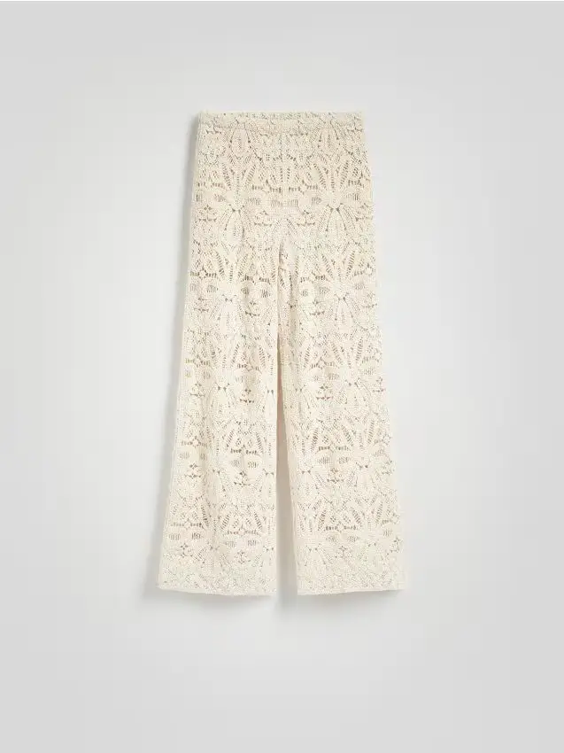 Pantaloni traforati - grano