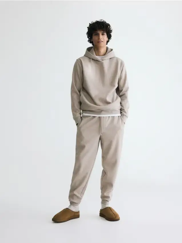 Pantaloni tuta regular fit - beige