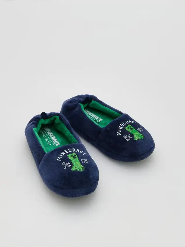 Pantofole Minecraft - blu scuro