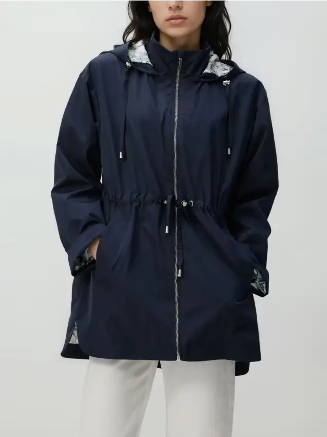 Parka con cappuccio - blu scuro