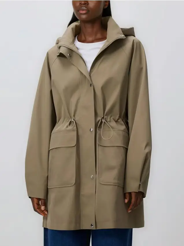 Parka con cappuccio - verde chiaro