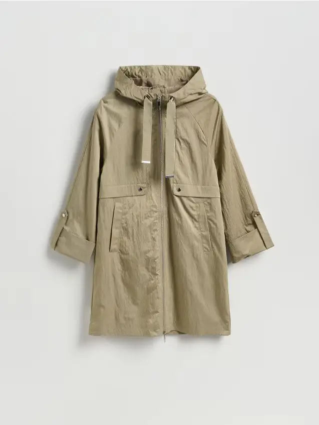 Parka con cappuccio - verde oliva caldo