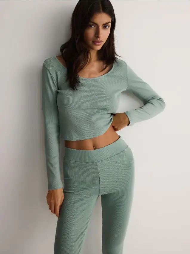 Parte superiore del pigiama - verde oliva chiaro