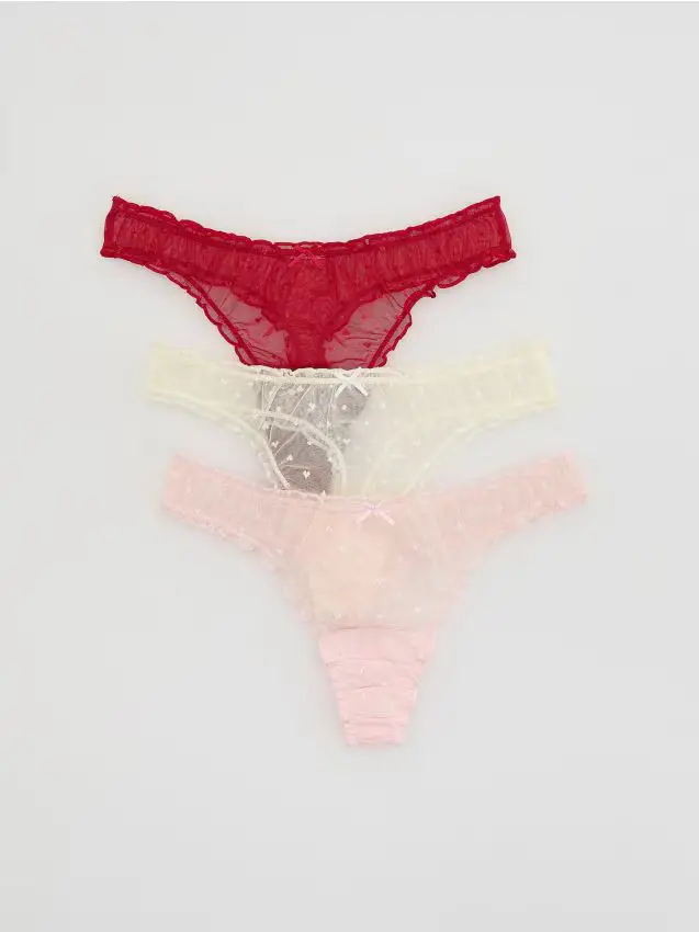 Perizoma in rete 3 pack - rosso