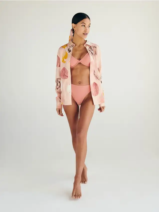 Pezzo sopra bikini con protezione UV - pesca