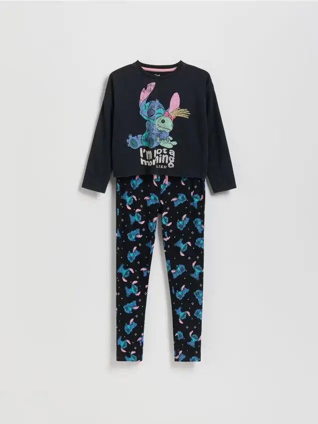 Pigiama a due pezzi Lilo e Stitch - grigio scuro
