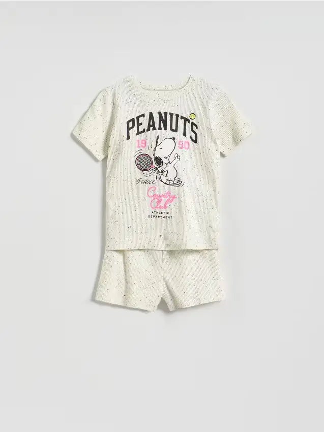 Pigiama con stampa SNOOPY - panna